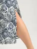 Boho Geometric Print Split Midi Dress sold by Bloomchic