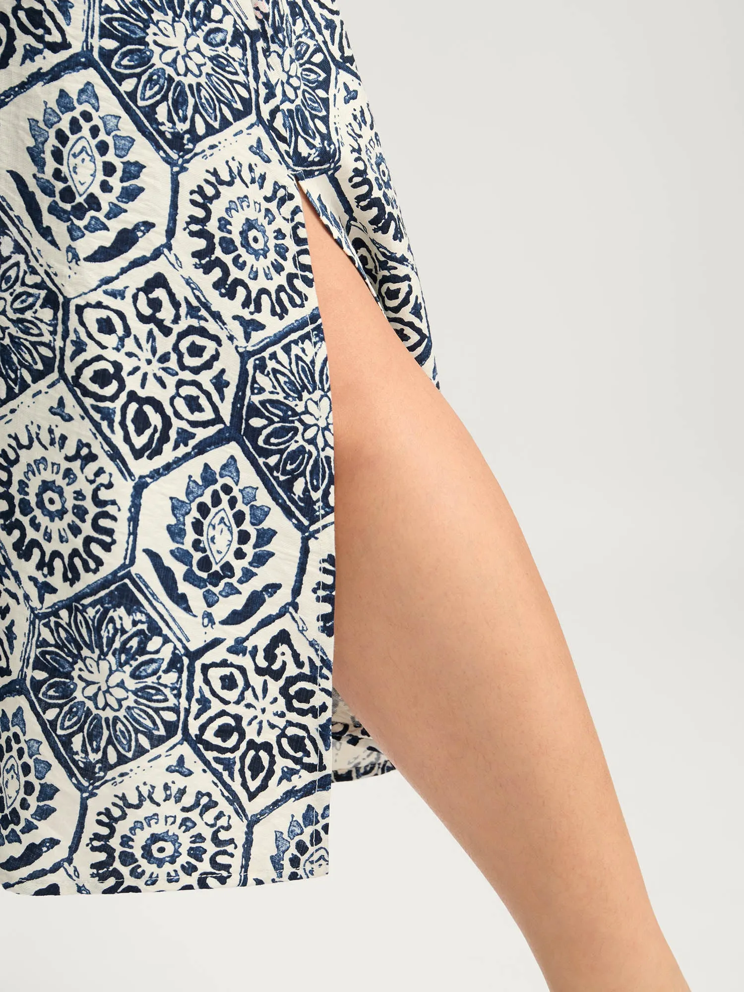 Boho Geometric Print Split Midi Dress sold by Bloomchic product image thumbnail 2