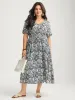 Boho Geometric Print Split Midi Dress sold by Bloomchic
