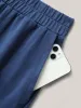 Stretchy Waist Asymmetrical Hem Straight-Leg Pants sold by Bloomchic