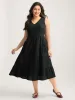 Pure Cotton Spacious Pockets Midi Dress sold by Bloomchic