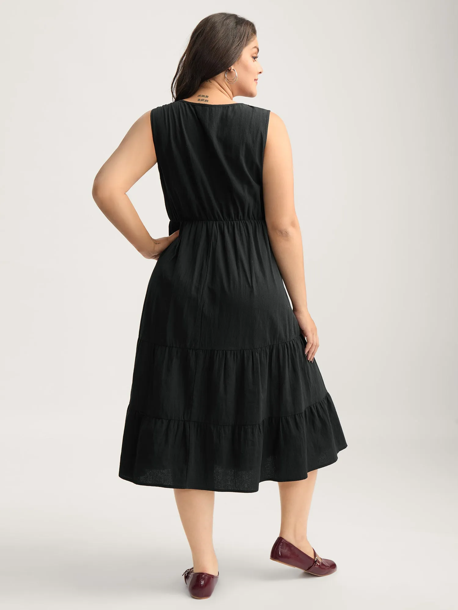 Pure Cotton Spacious Pockets Midi Dress sold by Bloomchic product image thumbnail 4