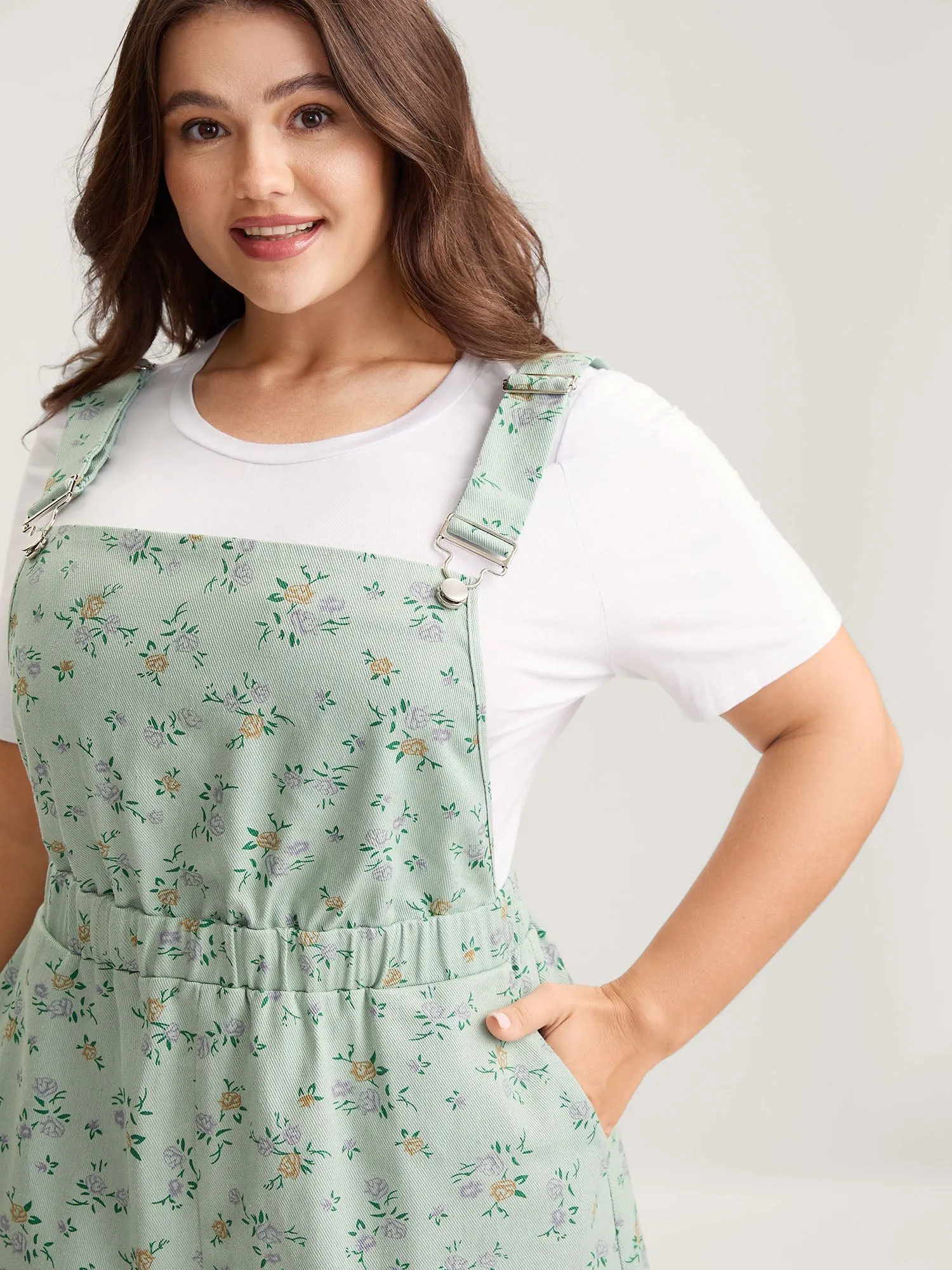 Pure Cotton Overall Straps Pockets Romper sold by Bloomchic product image thumbnail 2