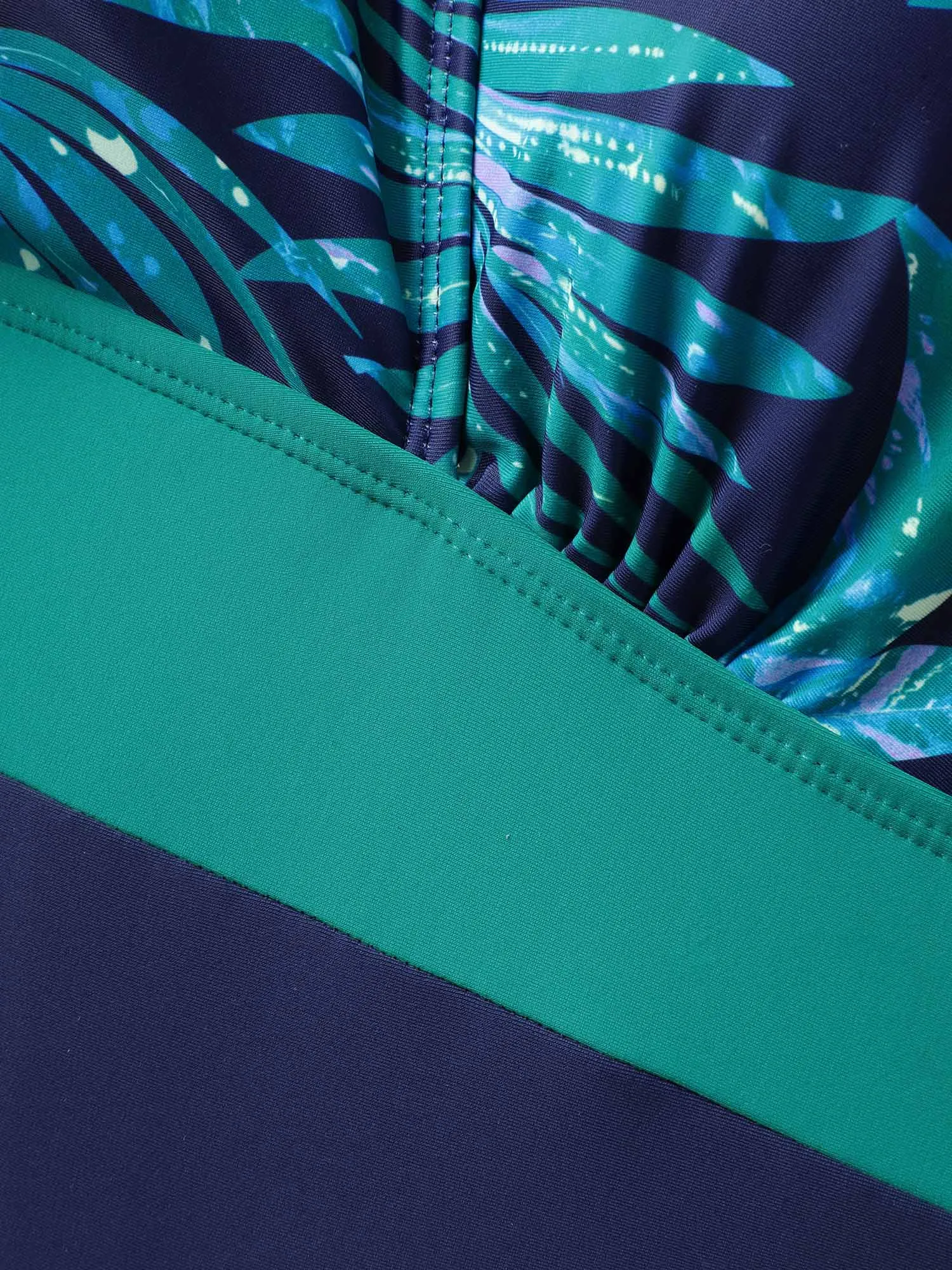 Tropical Color Block One-Piece Swimsuit sold by Bloomchic product image thumbnail 5