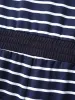 Stripe Color Contrast Round Neck Romper sold by Bloomchic