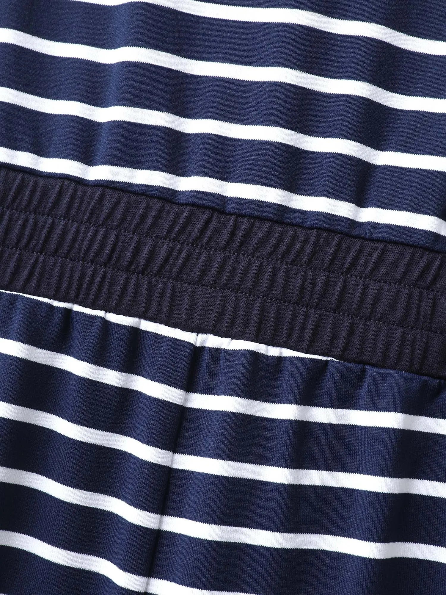 Stripe Color Contrast Round Neck Romper sold by Bloomchic product image thumbnail 5