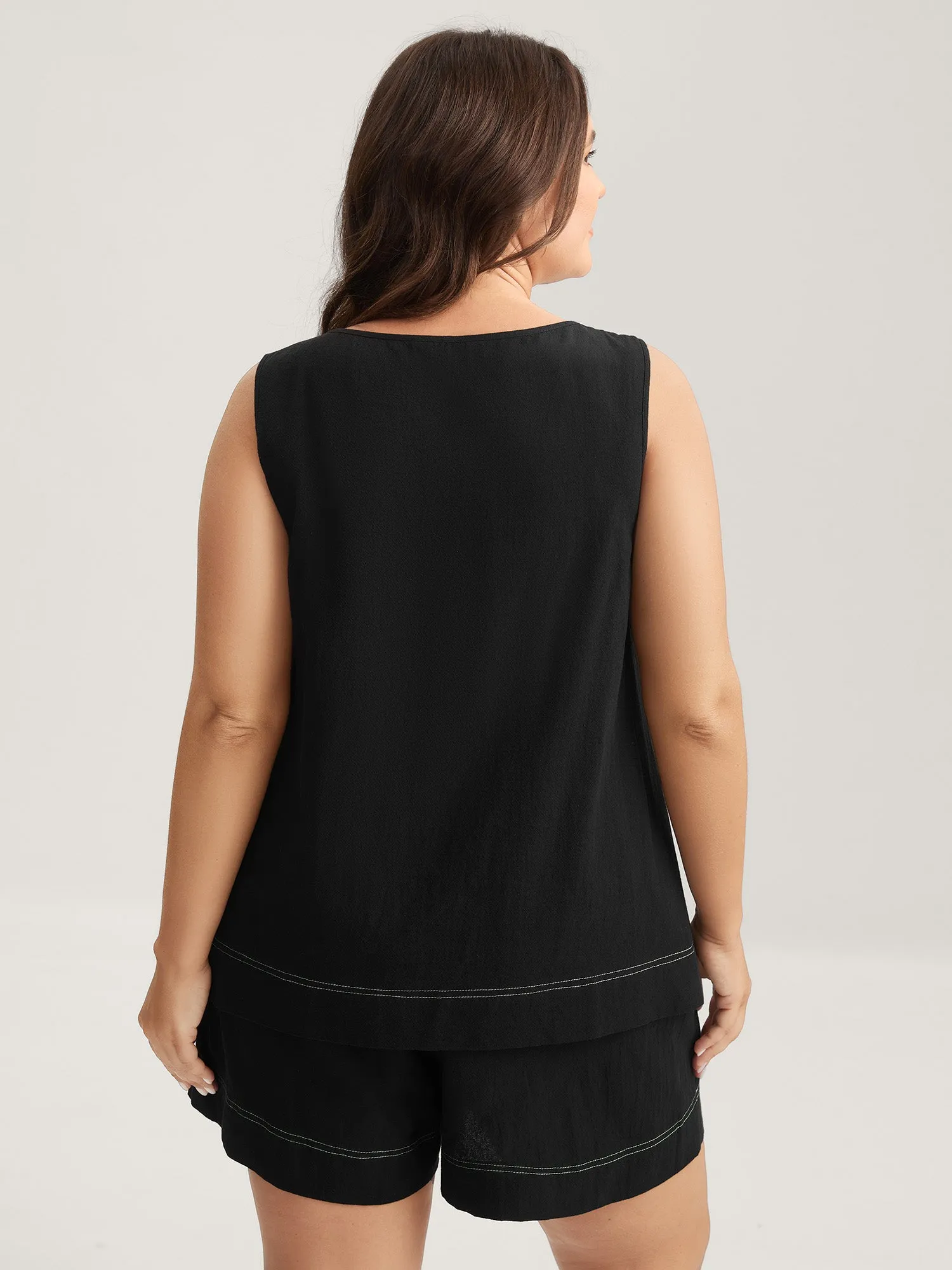 Cotton Color Contrast Seamed Co-ord Set sold by Bloomchic product image thumbnail 2