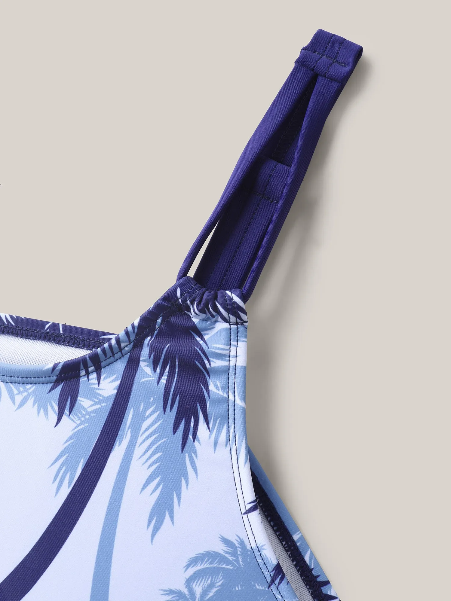 Tropical Print Curvy Hem Swim Top sold by Bloomchic product image thumbnail 5