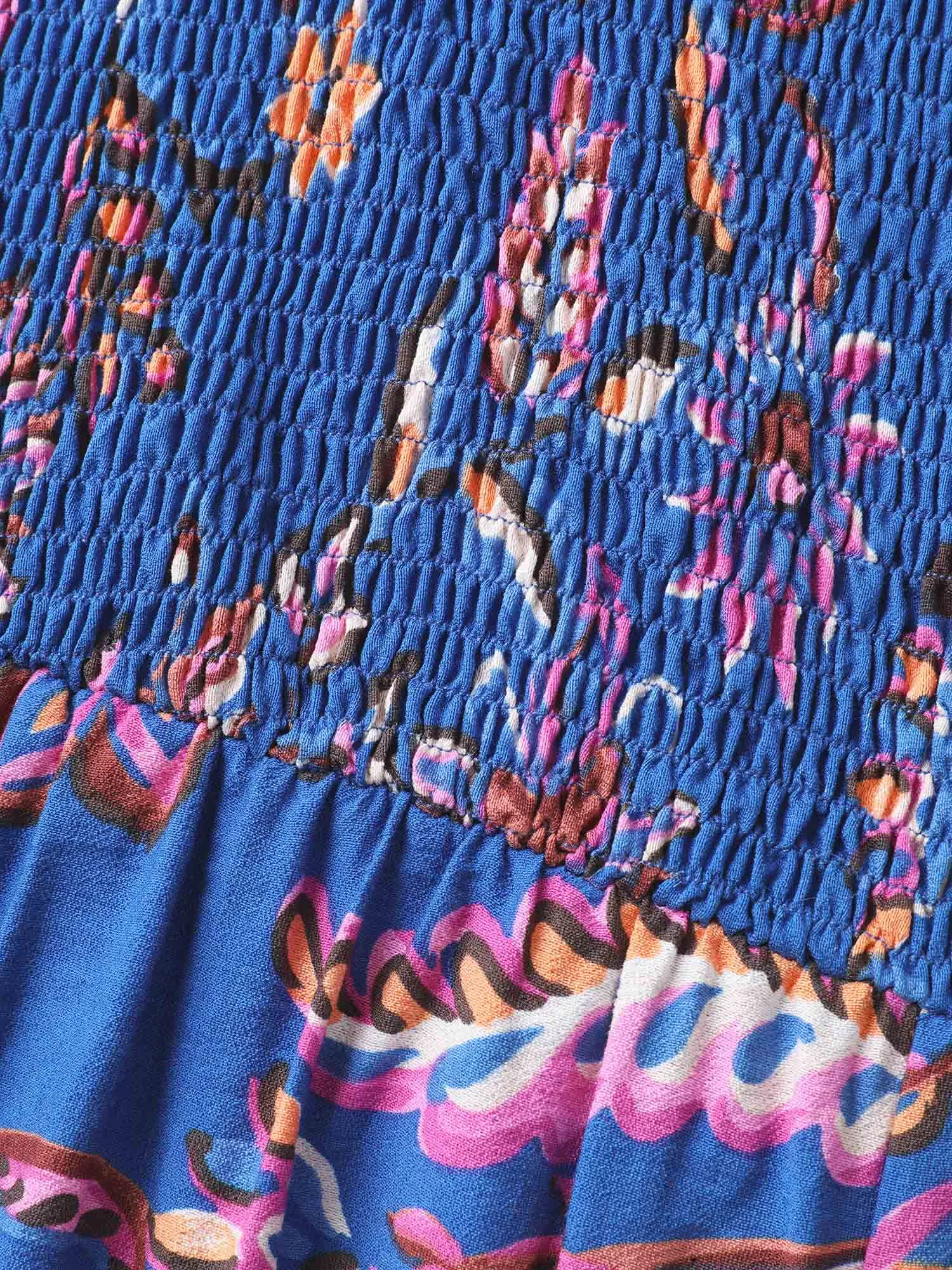 Floral Shirred Bodice Pockets Jumpsuit sold by Bloomchic product image thumbnail 5