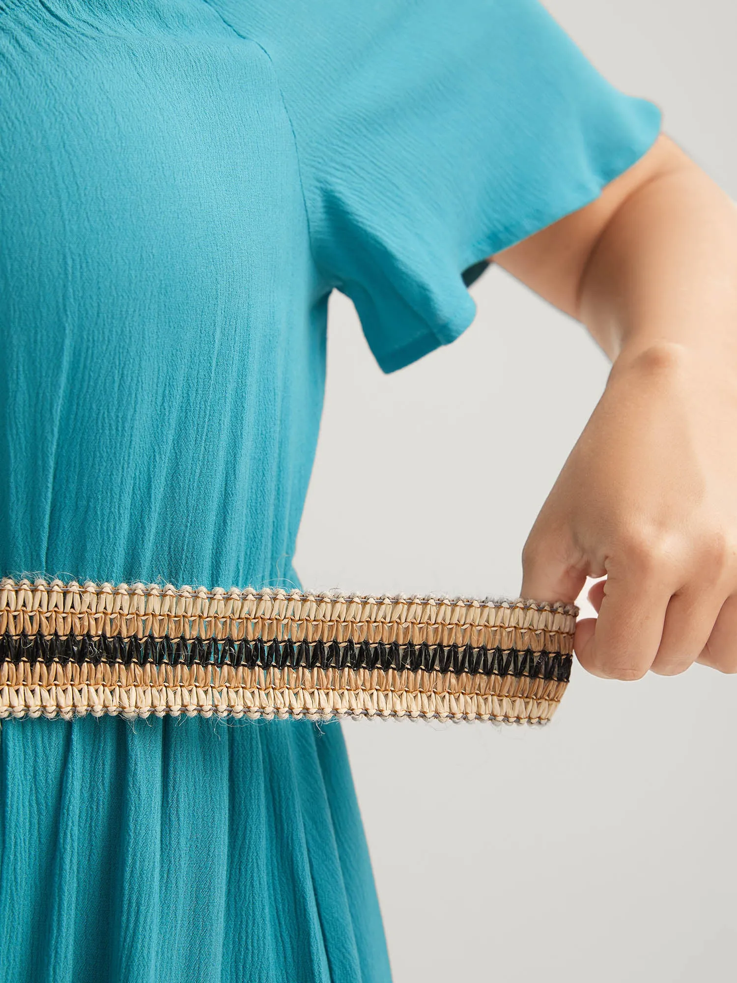 Round Buckle Elastic Waist Belt sold by Bloomchic product image thumbnail 4