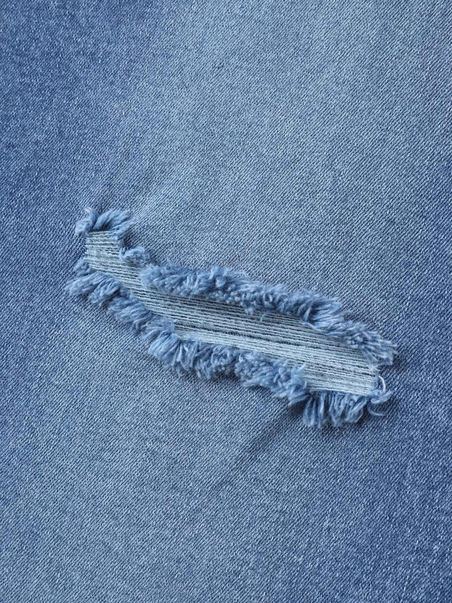 Stretchy Ripped Flared Hem Jeans sold by Bloomchic product image thumbnail 5