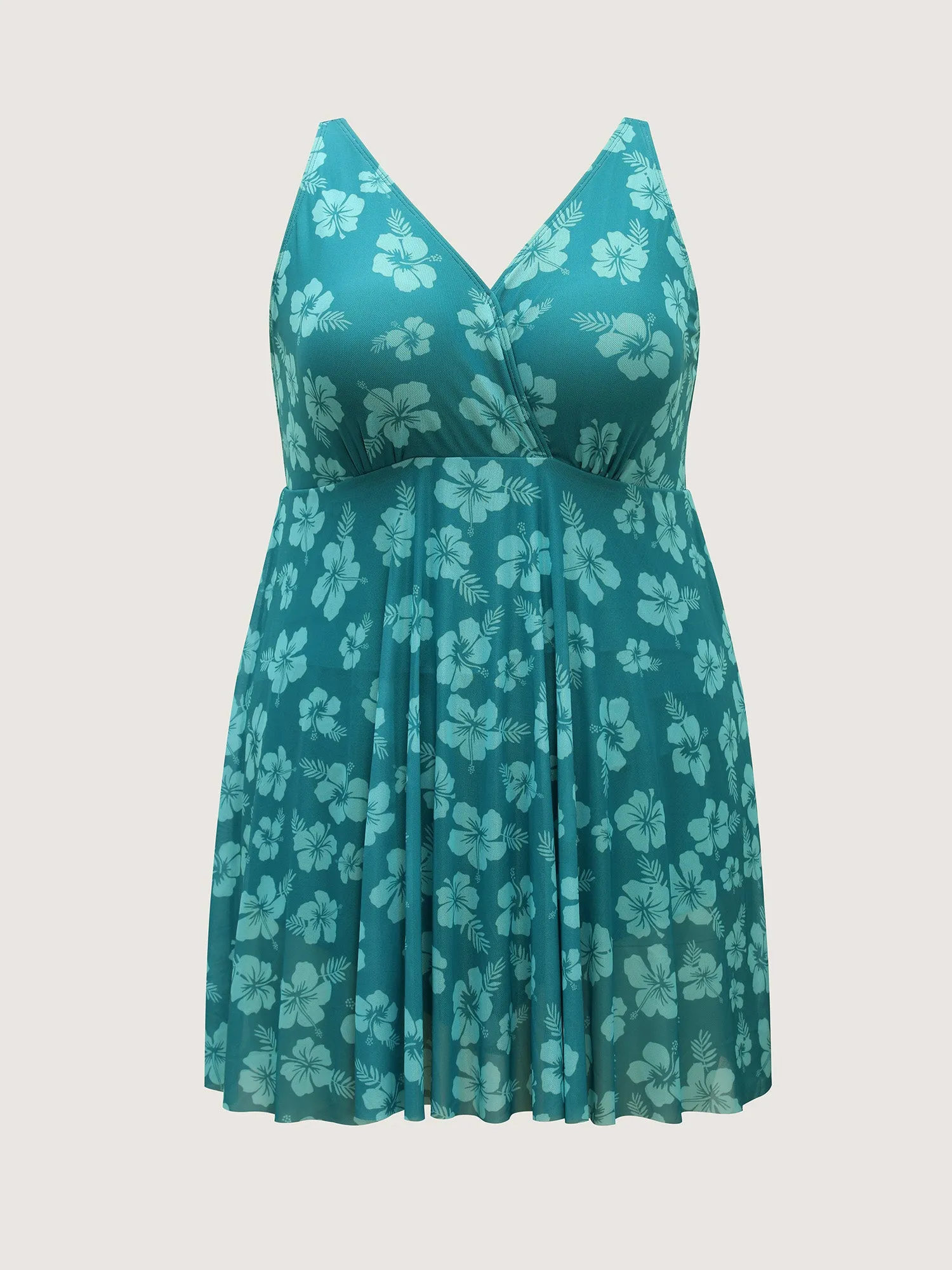 Floral Mesh Surplice Swim Dress sold by Bloomchic product image thumbnail 5