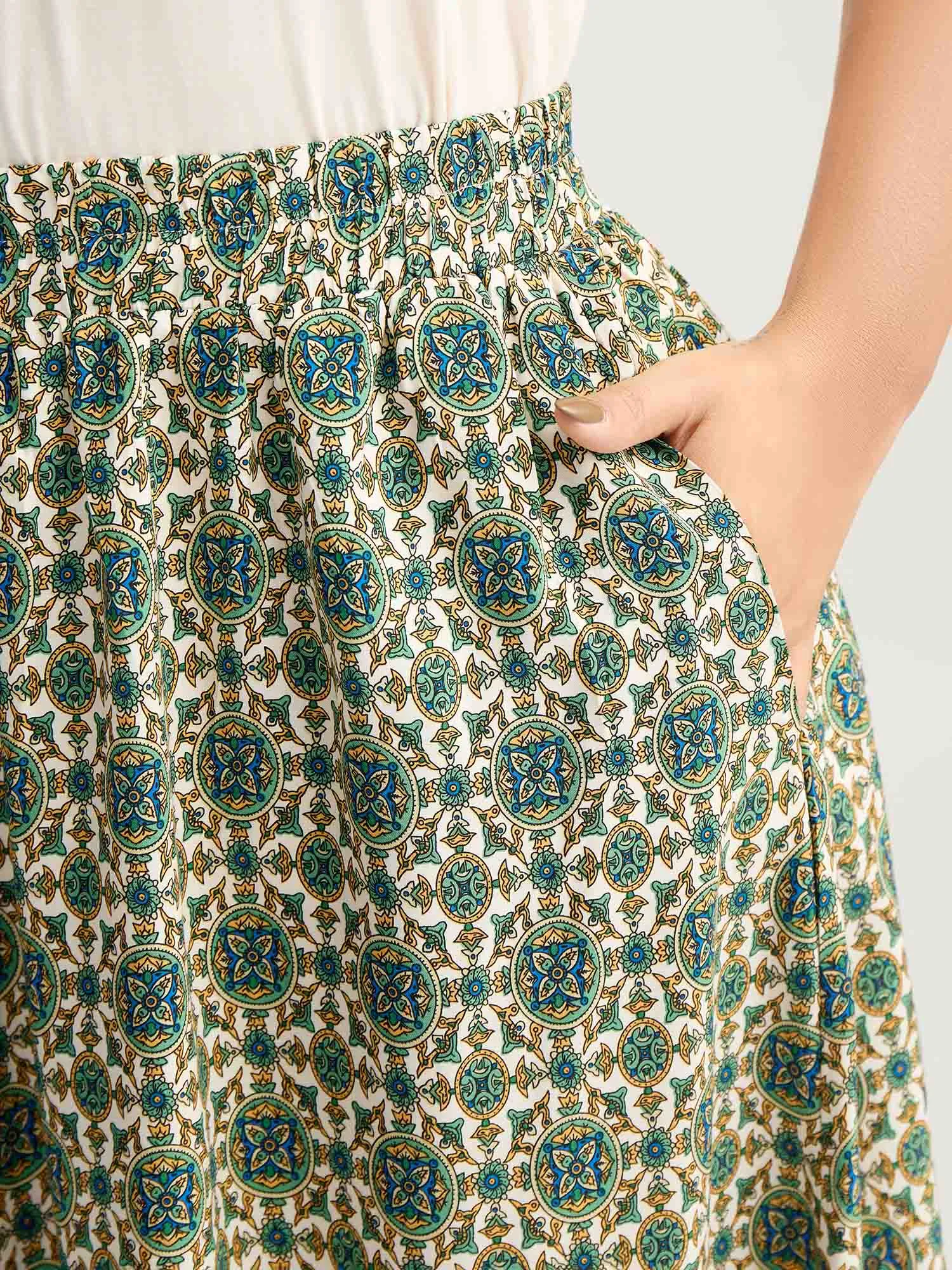 Breezy Boho Print Stretchy Maxi Skirt sold by Bloomchic product image thumbnail 2
