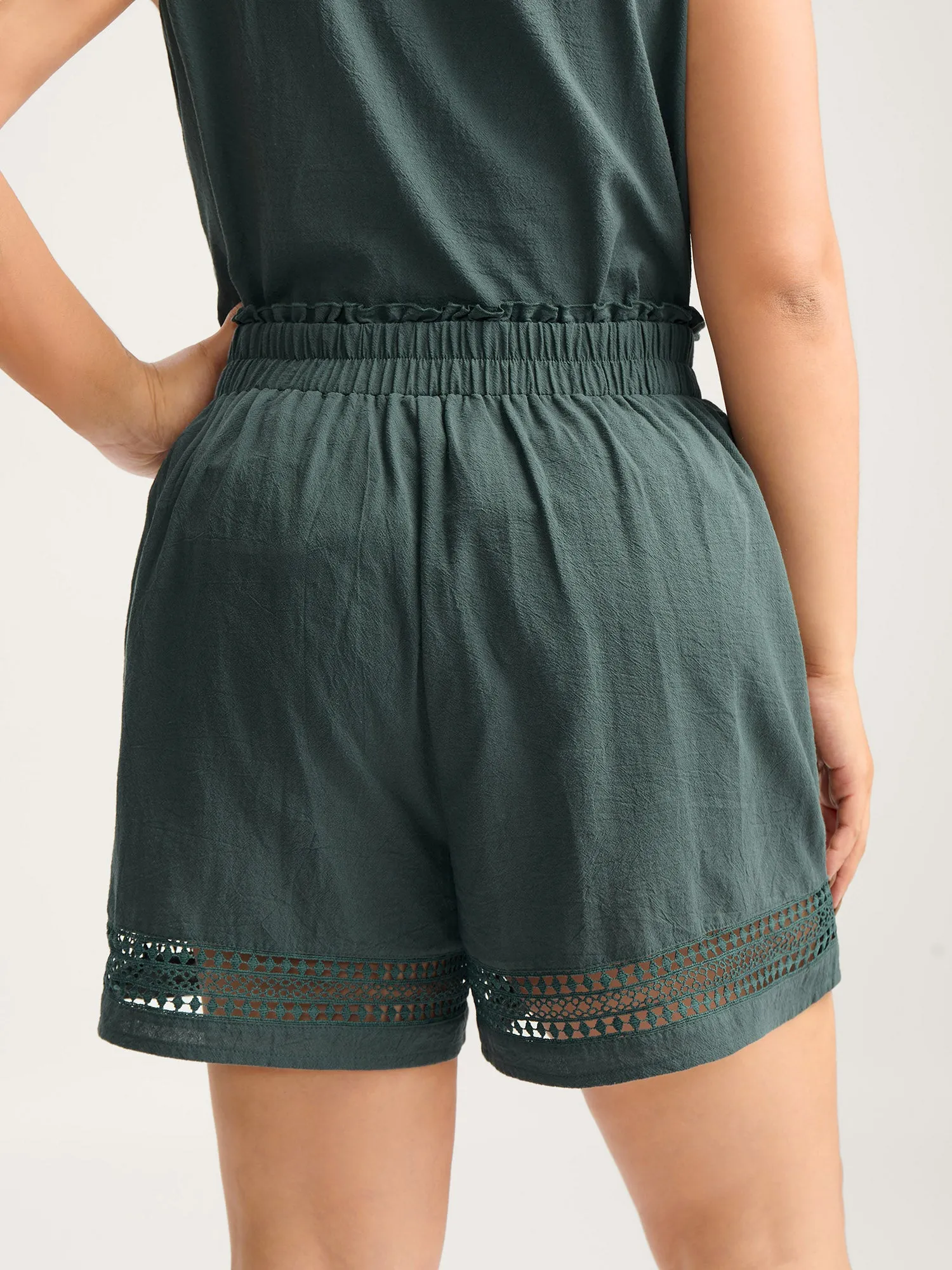 Cotton Lace Detail Solid Co-Ord Set sold by Bloomchic product image thumbnail 5