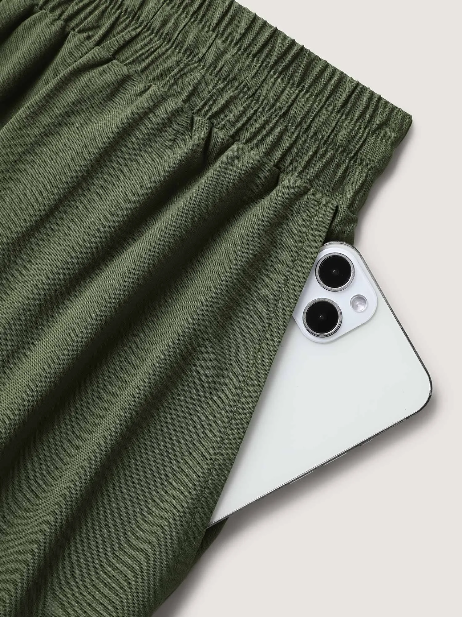 Waist Drawstring Wide-Leg Pleated Pants sold by Bloomchic product image thumbnail 5