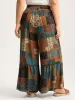 Floral Collage Lace Spliced Wide-Leg Pants sold by Bloomchic