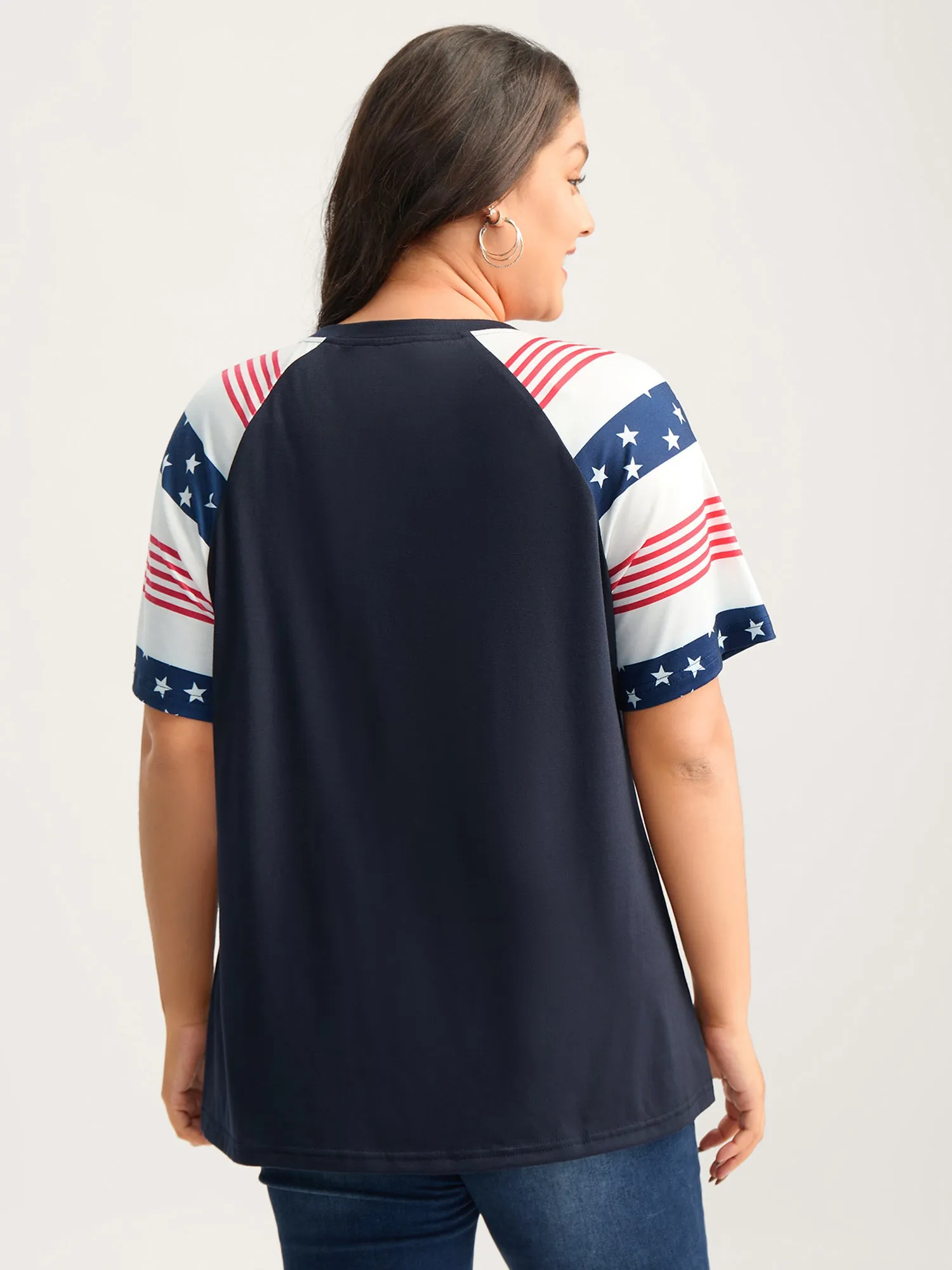 Stars and Stripes Raglan T-Shirt sold by Bloomchic product image thumbnail 4
