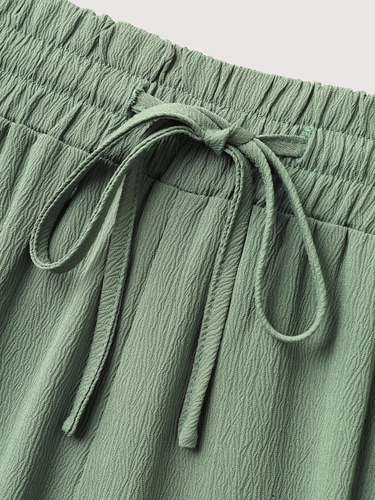 Drawstring Pin Tuck Wide-Leg Pants sold by Bloomchic product image thumbnail 5