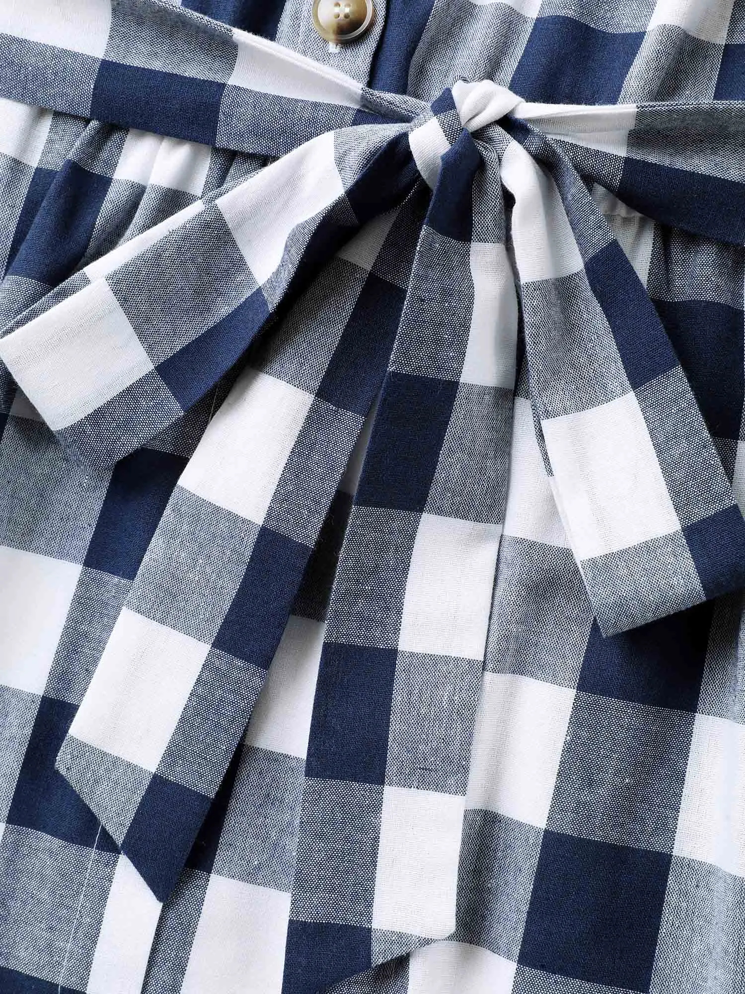 Pure Cotton Check Pattern Shirt Dress sold by Bloomchic product image thumbnail 5