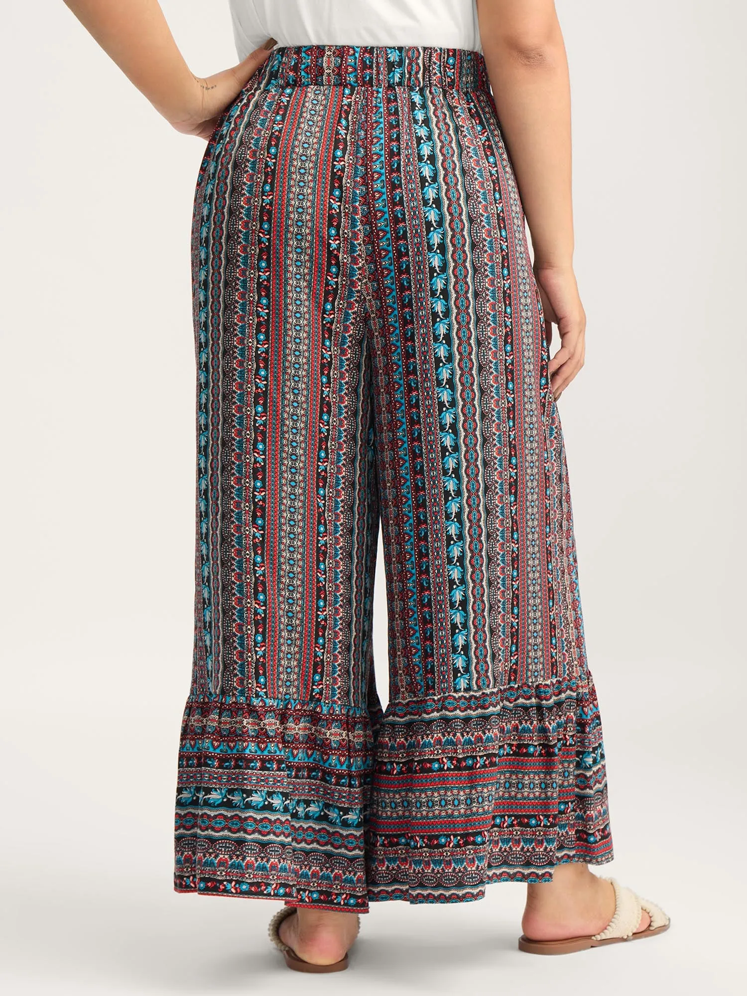 Boho Stripes Stretchy Waist Pants sold by Bloomchic product image thumbnail 4