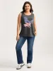 Stars and Stripes Curvy Hem Tank Top sold by Bloomchic