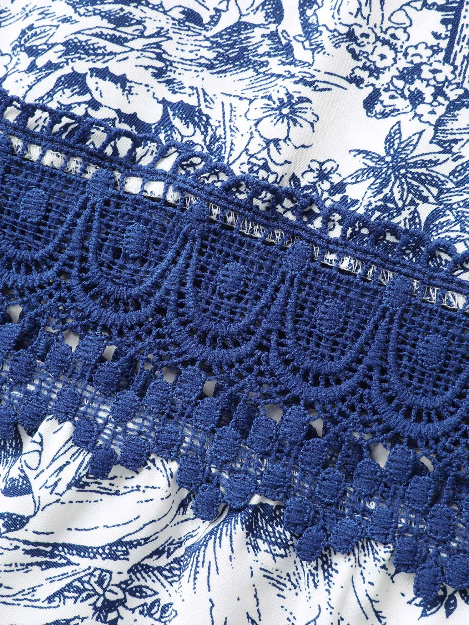 Floral Dreams Lace Spliced Tiered Midi Dress sold by Bloomchic product image thumbnail 5