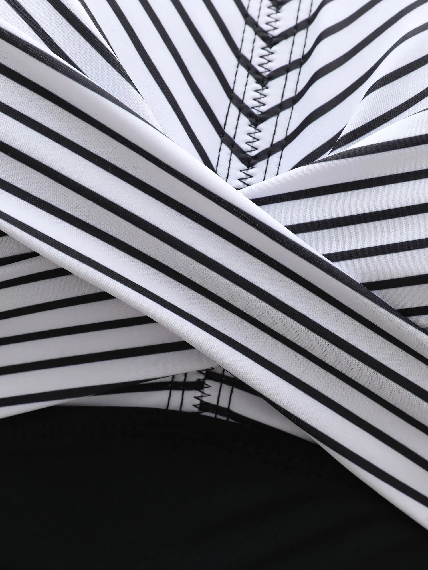 Stripe Color Block Ruched One-Piece Swimsuit sold by Bloomchic product image thumbnail 5