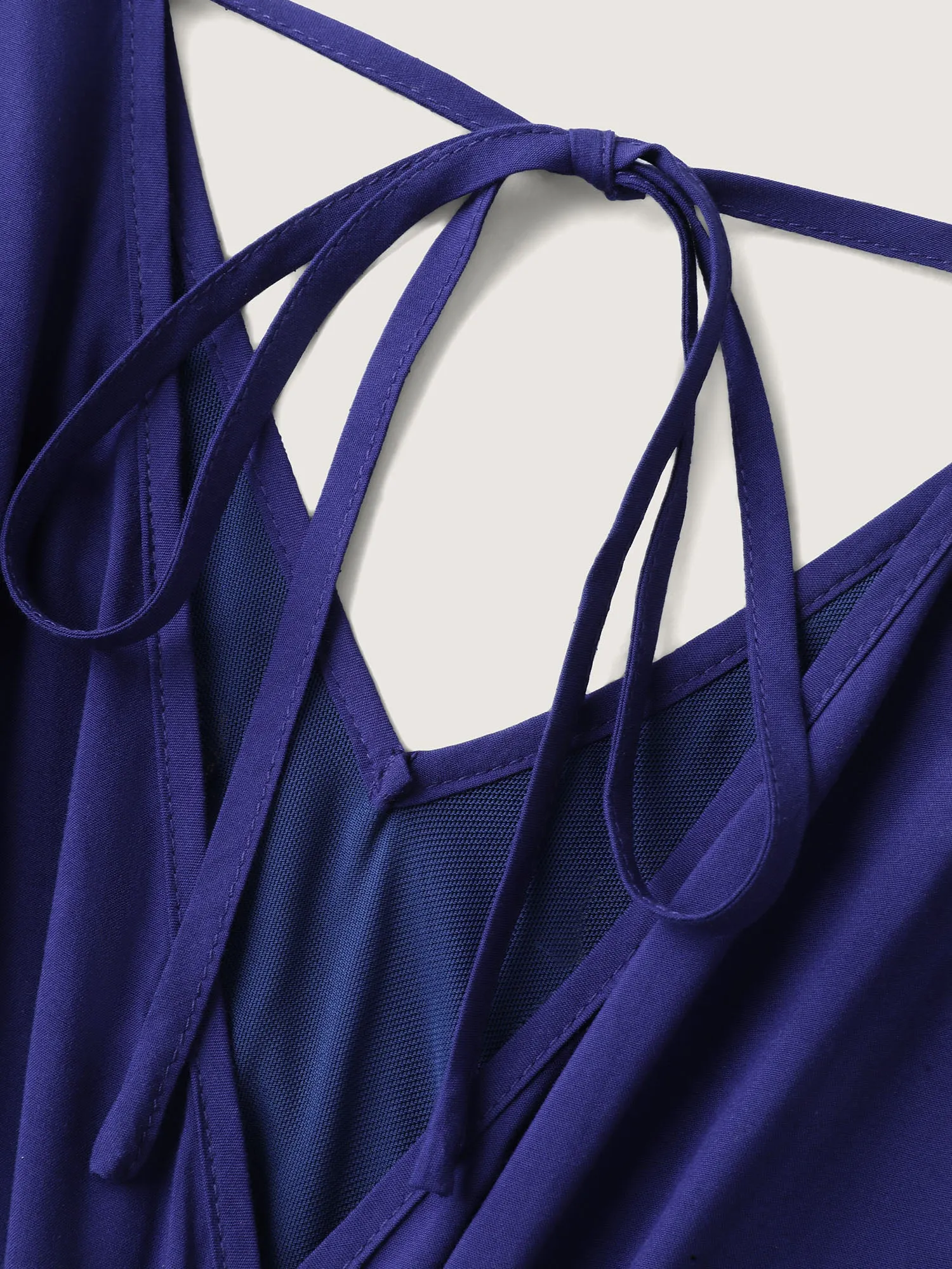 Rayon Floral Embroidery Stretchy Waist Jumpsuit sold by Bloomchic product image thumbnail 5