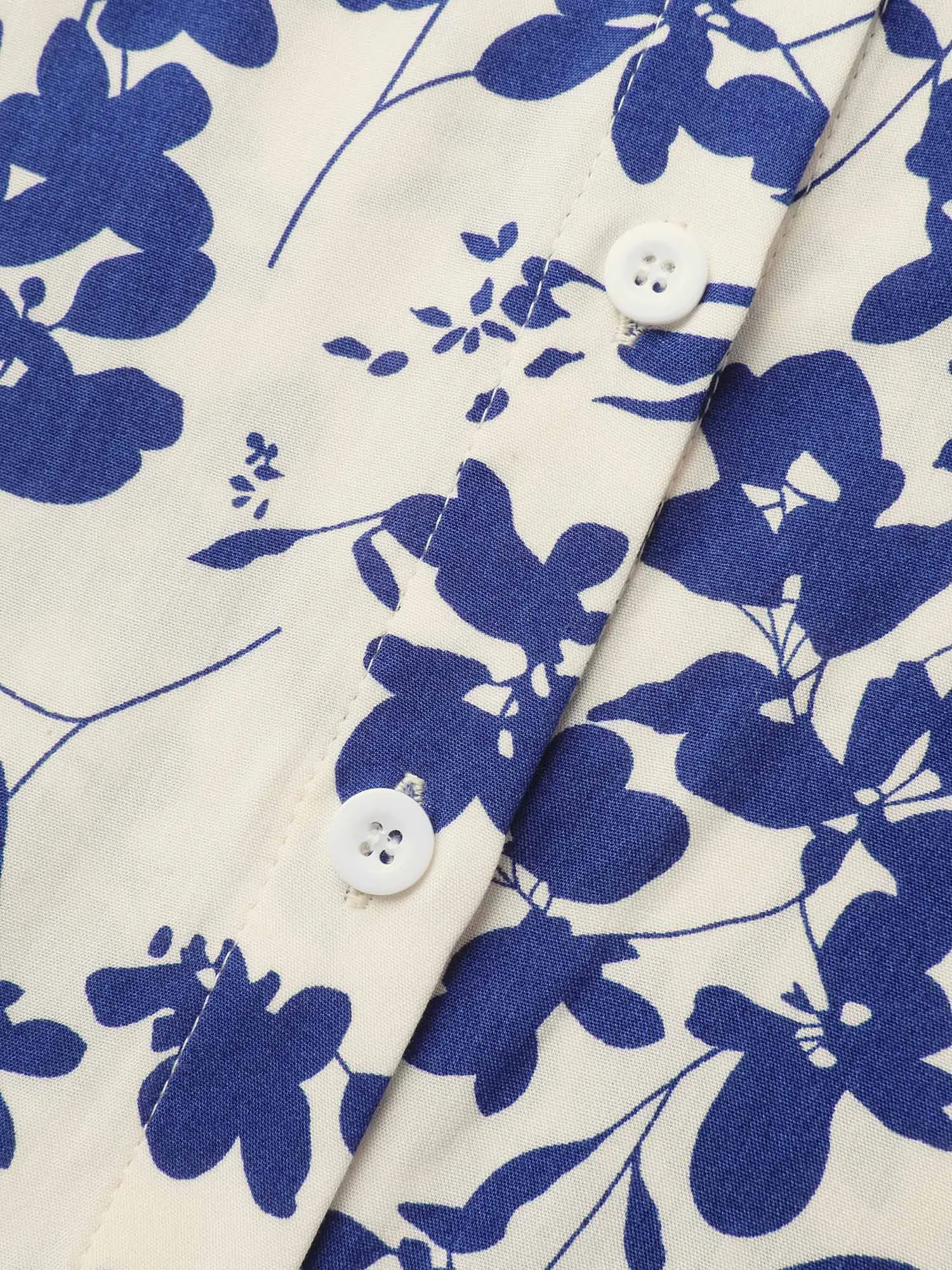 Floral Print Waist-Tie Button Blouse sold by Bloomchic product image thumbnail 5