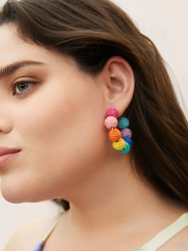Colored Ball Hoop Earrings sold by Bloomchic