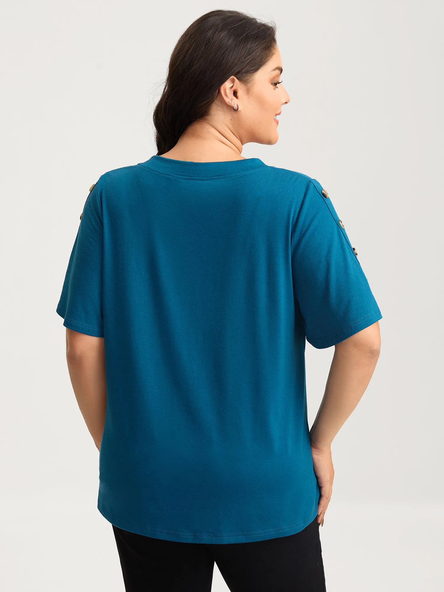 Supersoft Bust-Friendly Pleated T-Shirt sold by Bloomchic product image thumbnail 4