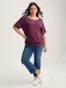 Supersoft Raglan Button Solid Knit Top sold by Bloomchic
