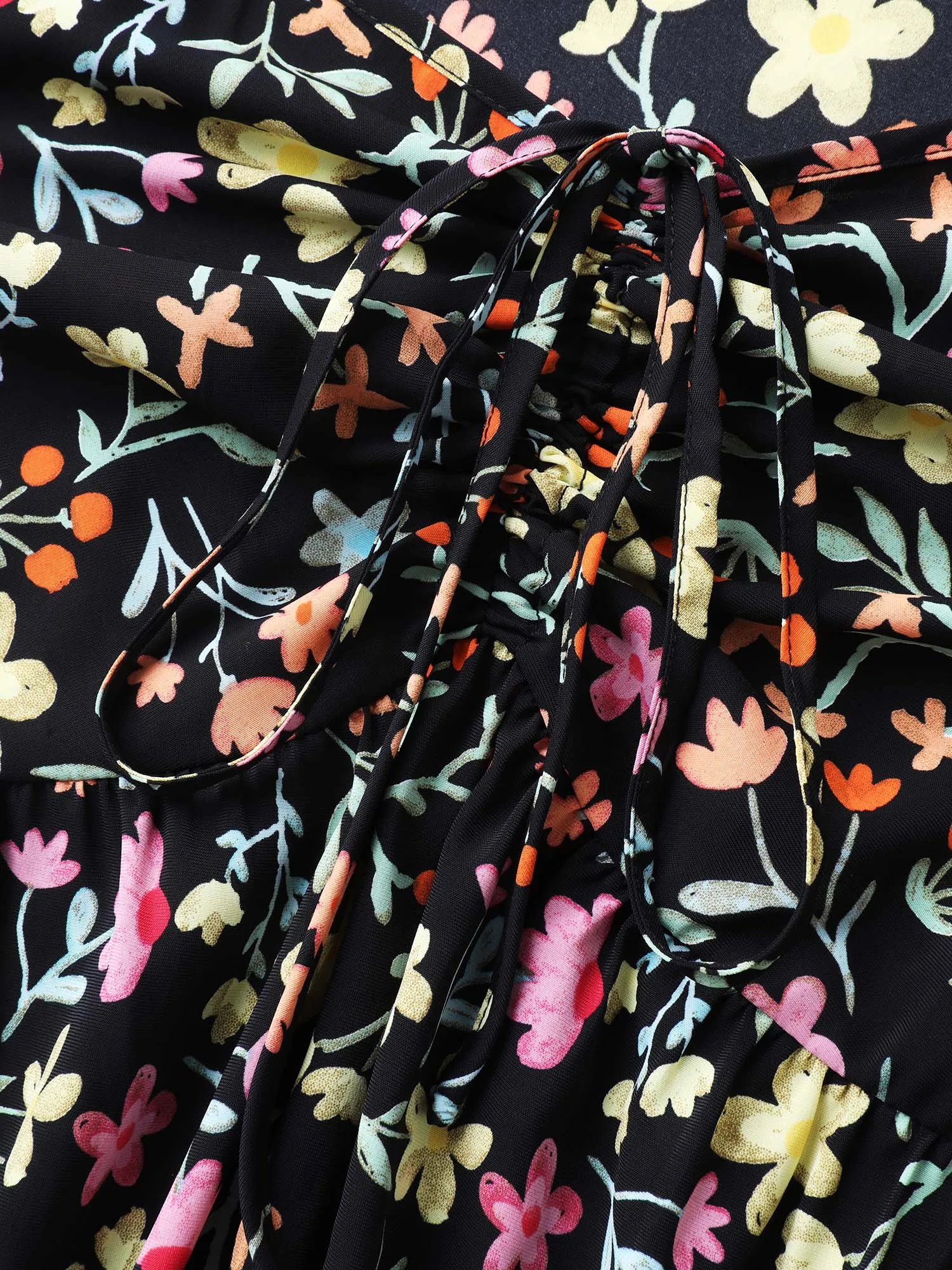 Floral Ruched Bodice Sweetheart Tank Top sold by Bloomchic product image thumbnail 5