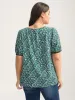 Ditsy Floral Print Lace Trim Blouse sold by Bloomchic