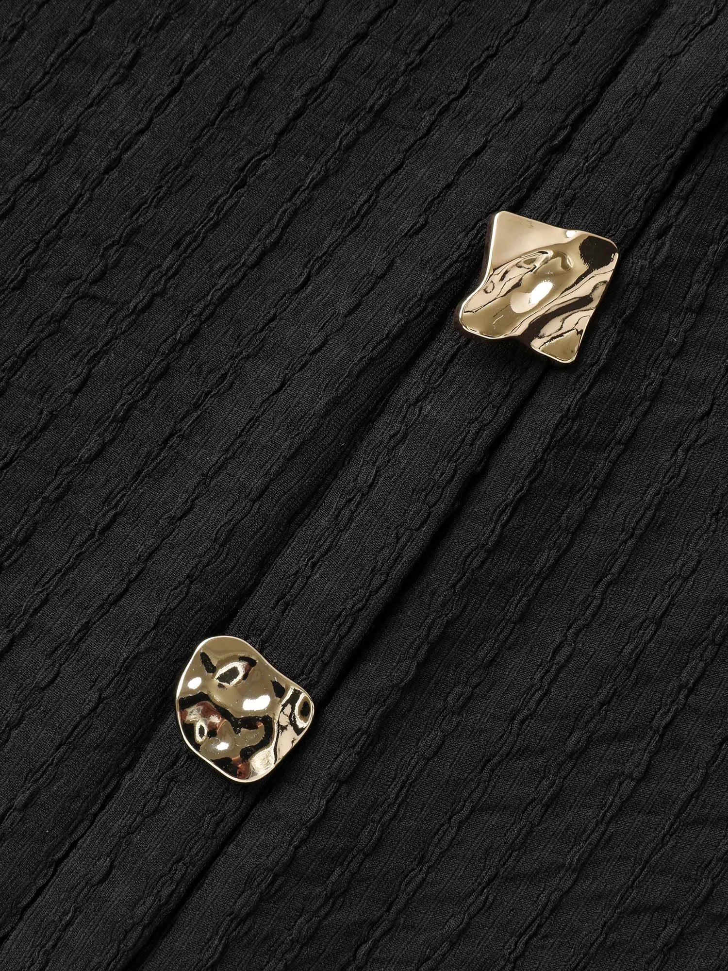 Textured Shape Button Flutter Sleeve Blouse sold by Bloomchic product image thumbnail 5