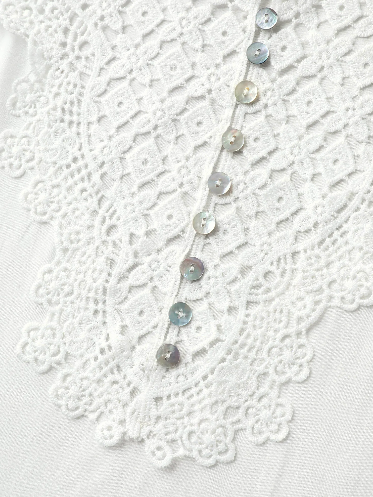Lace Spliced Button Detail Blouse sold by Bloomchic product image thumbnail 5