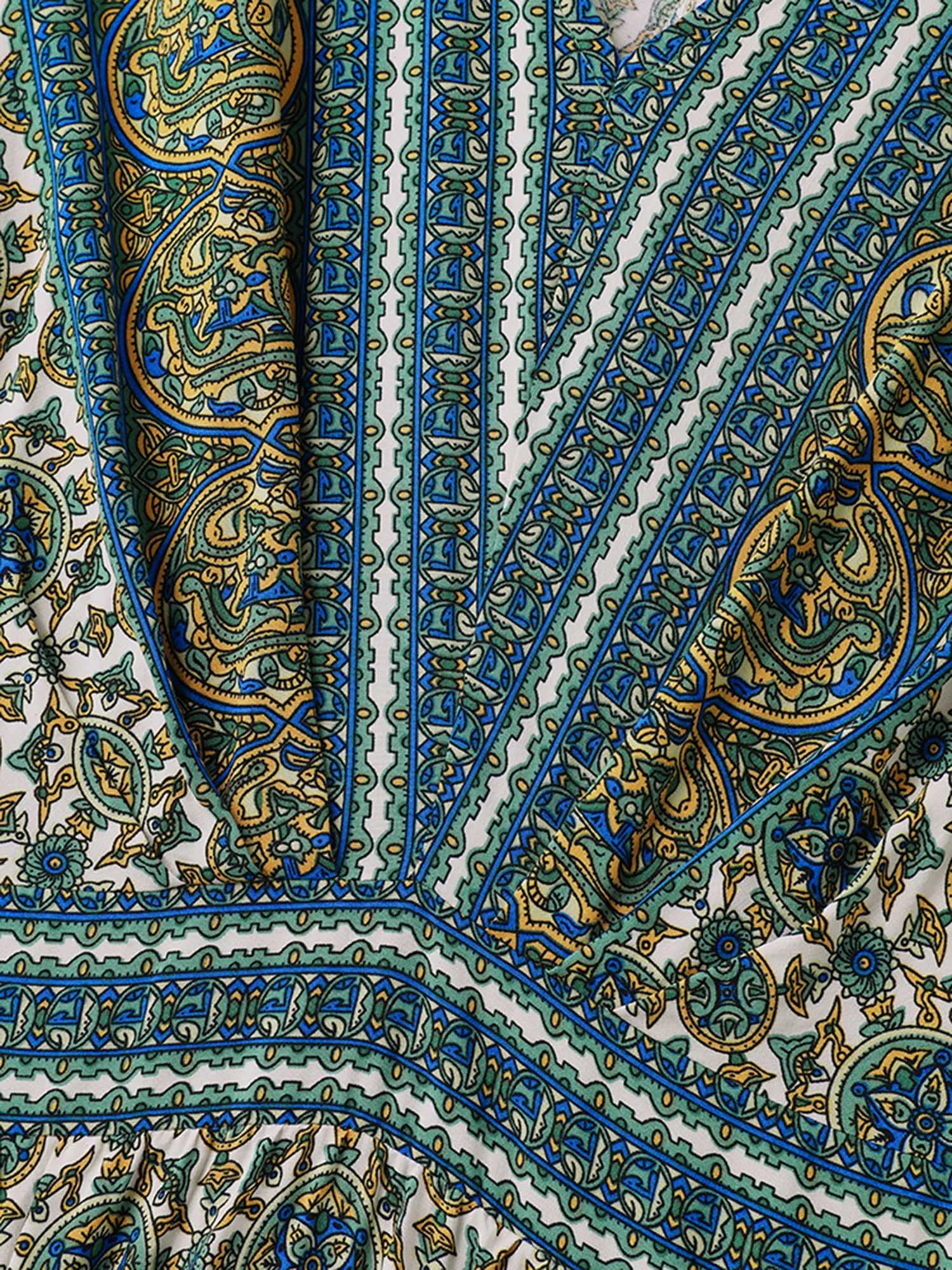 Rayon Floral Boho Print Pockets Midi Dress sold by Bloomchic product image thumbnail 5