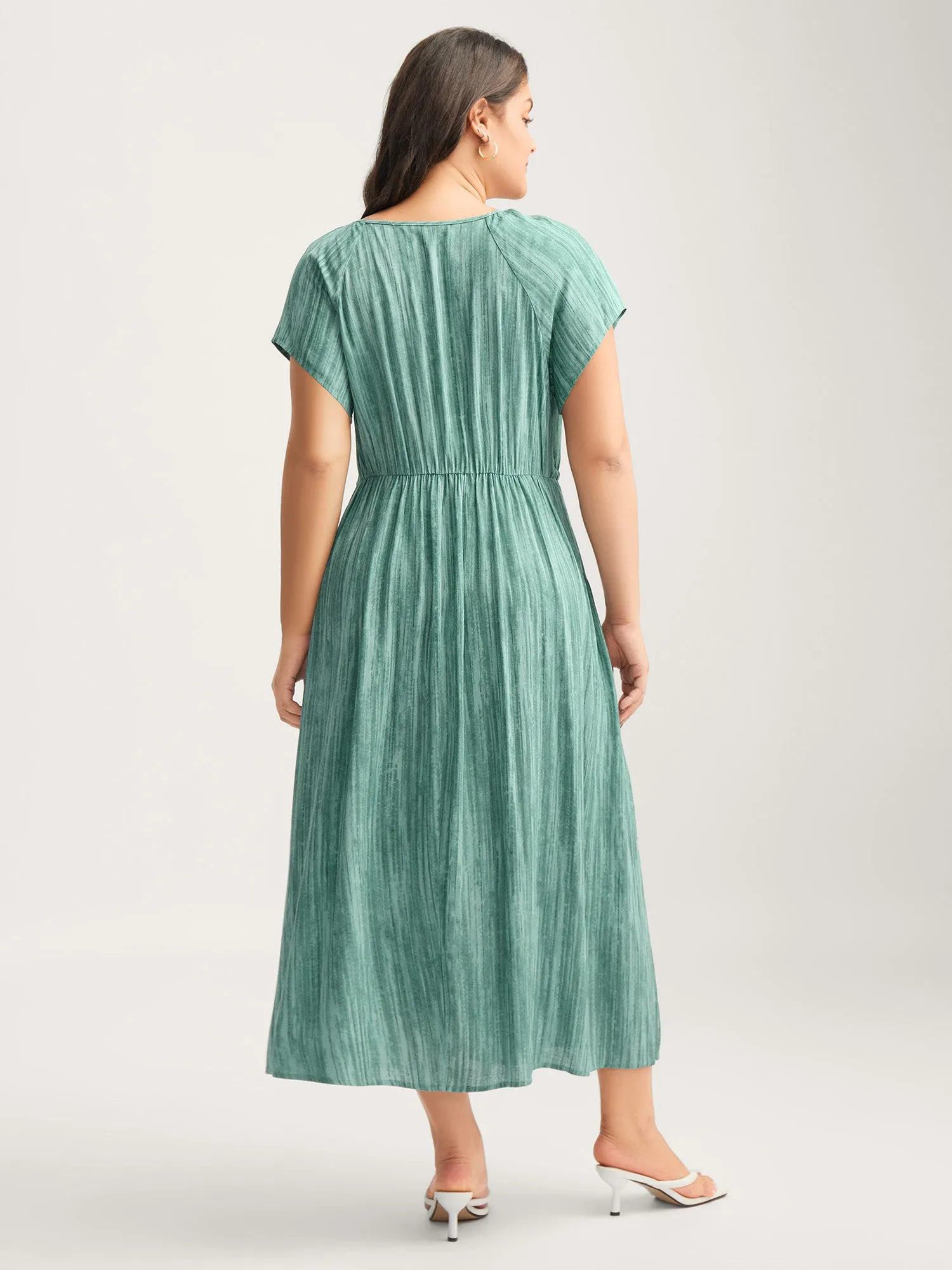 Linen Rayon Blend Tassels Textured Maxi Dress sold by Bloomchic product image thumbnail 4