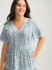 Floral Print Lace Tiered Midi Dress sold by Bloomchic