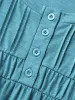 Heather Pleated Buttons Placket Solid T-Shirt sold by Bloomchic