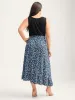 Floral Asymmetrical Hem Bow-Tie Midi Dress sold by Bloomchic