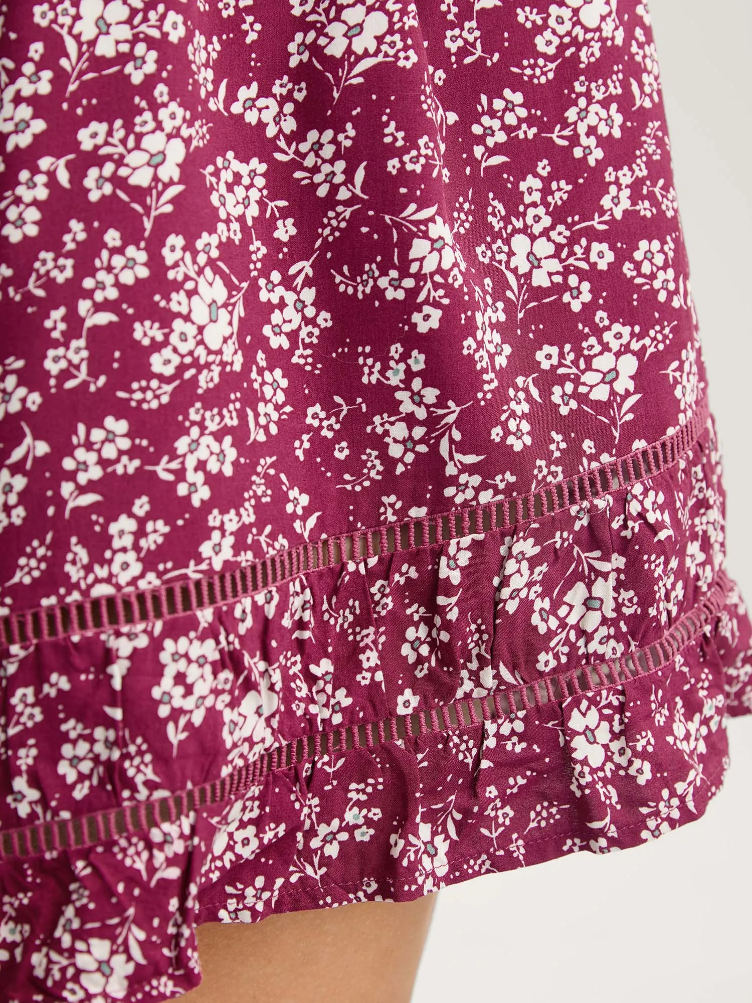 Floral Waist-Tie Wide-Leg Shorts sold by Bloomchic product image thumbnail 5