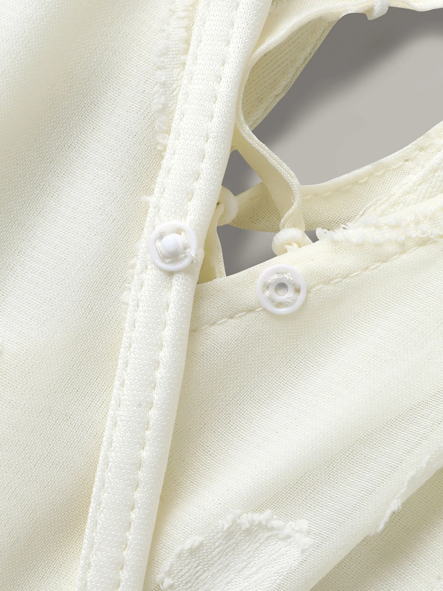 Back Tie-Up Sheer Textured Midi Dress sold by Bloomchic product image thumbnail 5