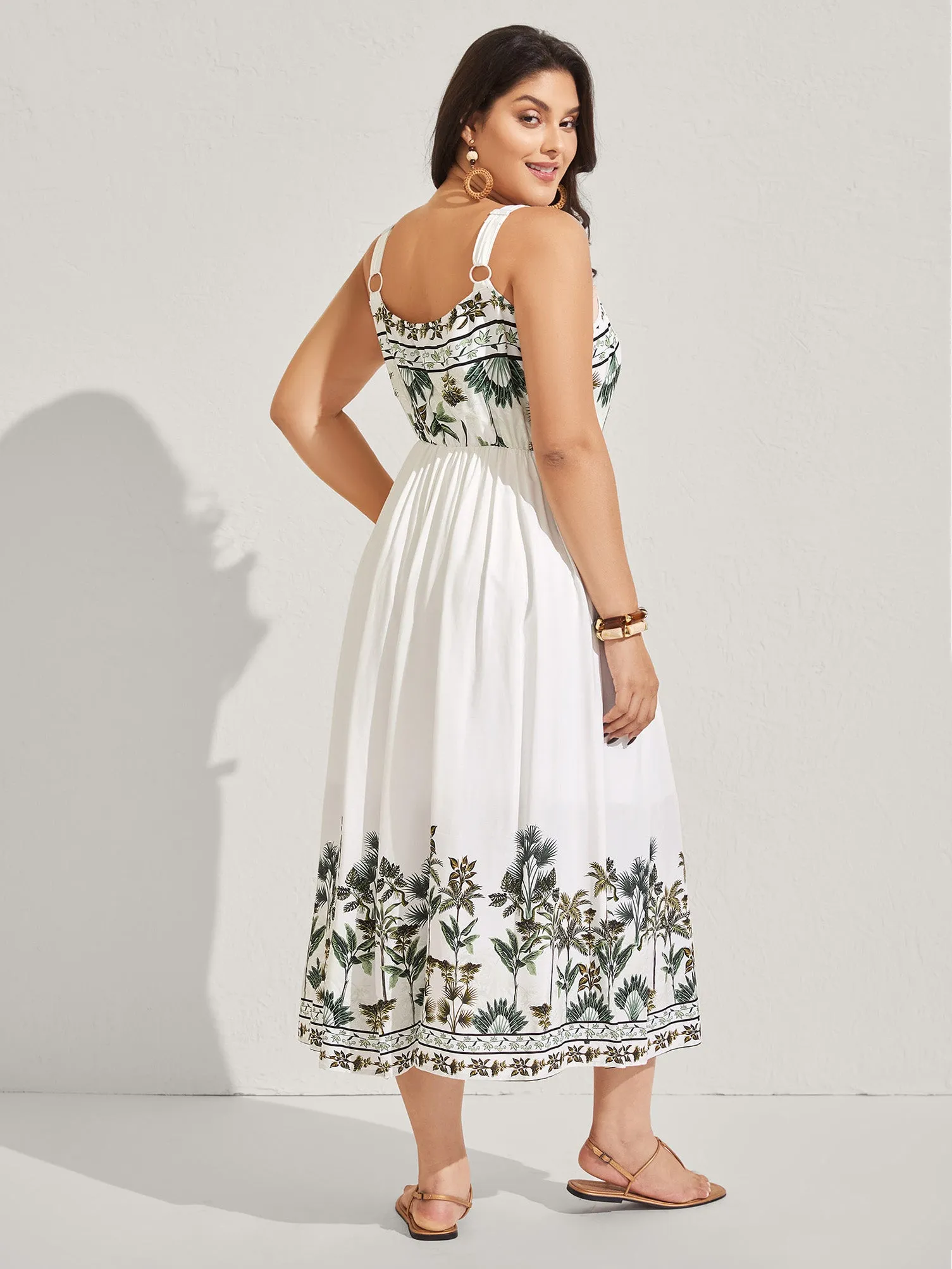 Rayon Tropical Paradise Pockets Midi Dress sold by Bloomchic product image thumbnail 4