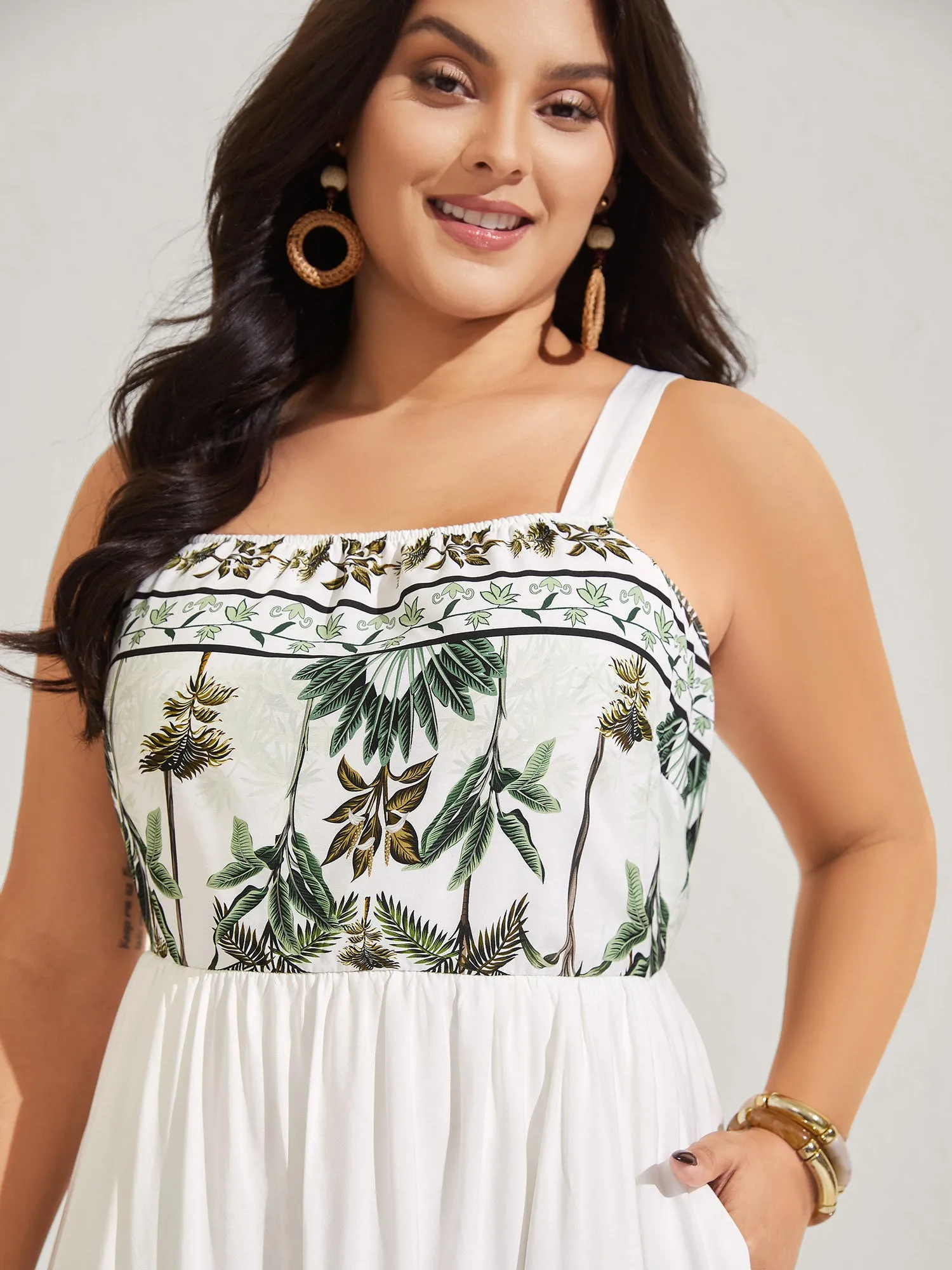 Rayon Tropical Paradise Pockets Midi Dress sold by Bloomchic product image thumbnail 2