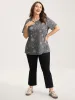 Celestial Print Crew Neck T-Shirt sold by Bloomchic
