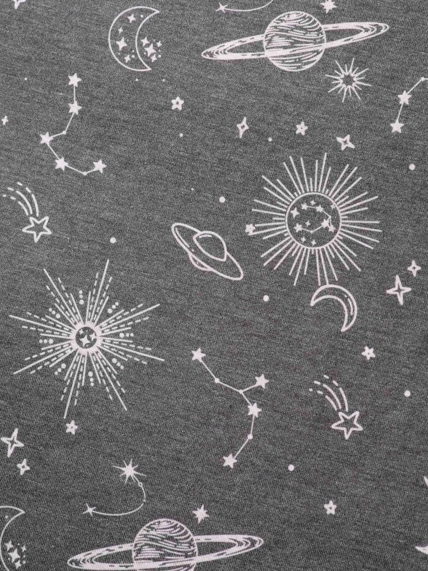 Celestial Print Crew Neck T-Shirt sold by Bloomchic product image thumbnail 5