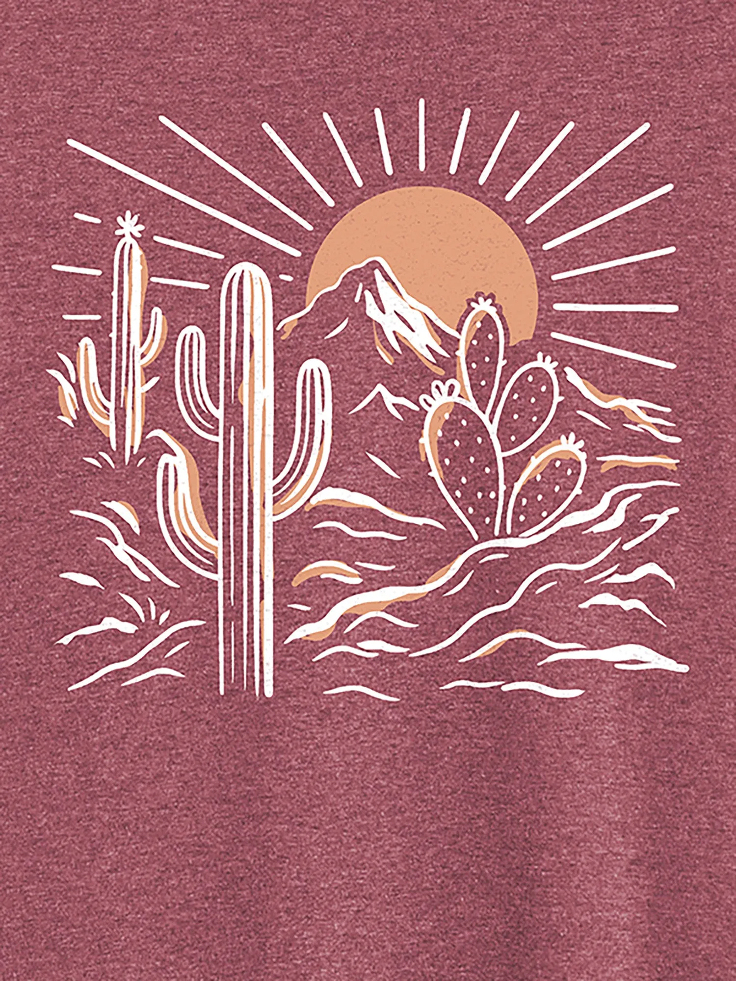 Sunrise Desert Print Round Neck T-Shirt sold by Bloomchic product image thumbnail 2