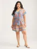 Bright Floral Print Waist-Tie Romper sold by Bloomchic