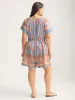 Bright Floral Print Waist-Tie Romper sold by Bloomchic
